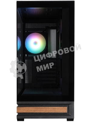 Компьютерный корпус ZALMAN P40 NAMU, ATX, черный, WINDOW, WOODEN ELEMENTS, 2xCombo(2.5” or 3.5”), 1xUSB TYPE-C, 2xUSB 3.0, SIDE 3x120мм ARGb, REAR 1x120мм ARGb