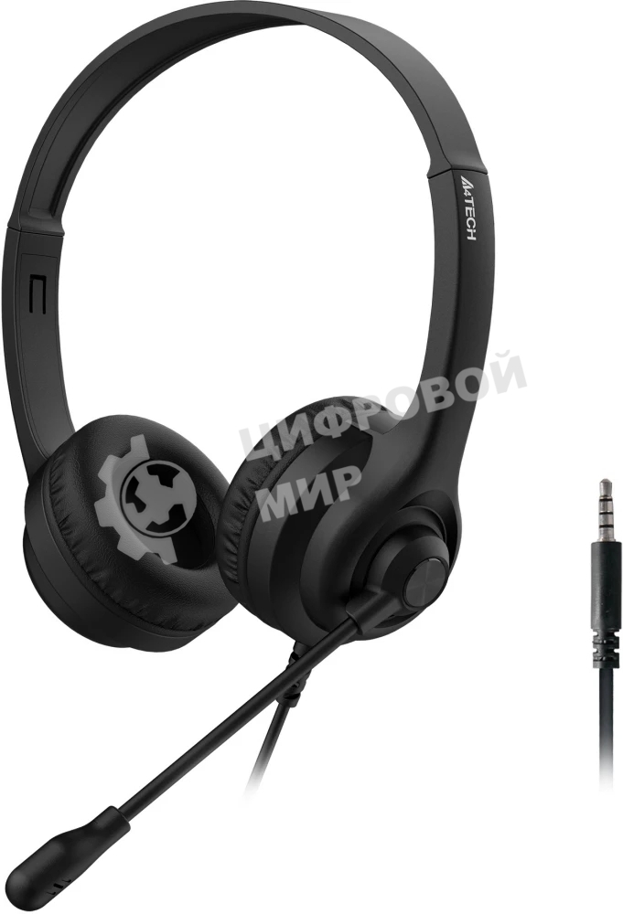 Гарнитура A4Tech HS-8i чёрный, проводная