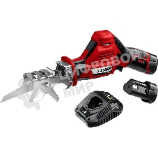 Пила сабельная Зубр 12В, 2 АКБ (2Ач), в коробке, СПЛ-125-22