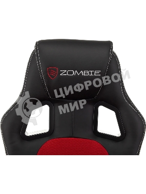 Кресло игровое Бюрократ Zombie Arena черный/красный