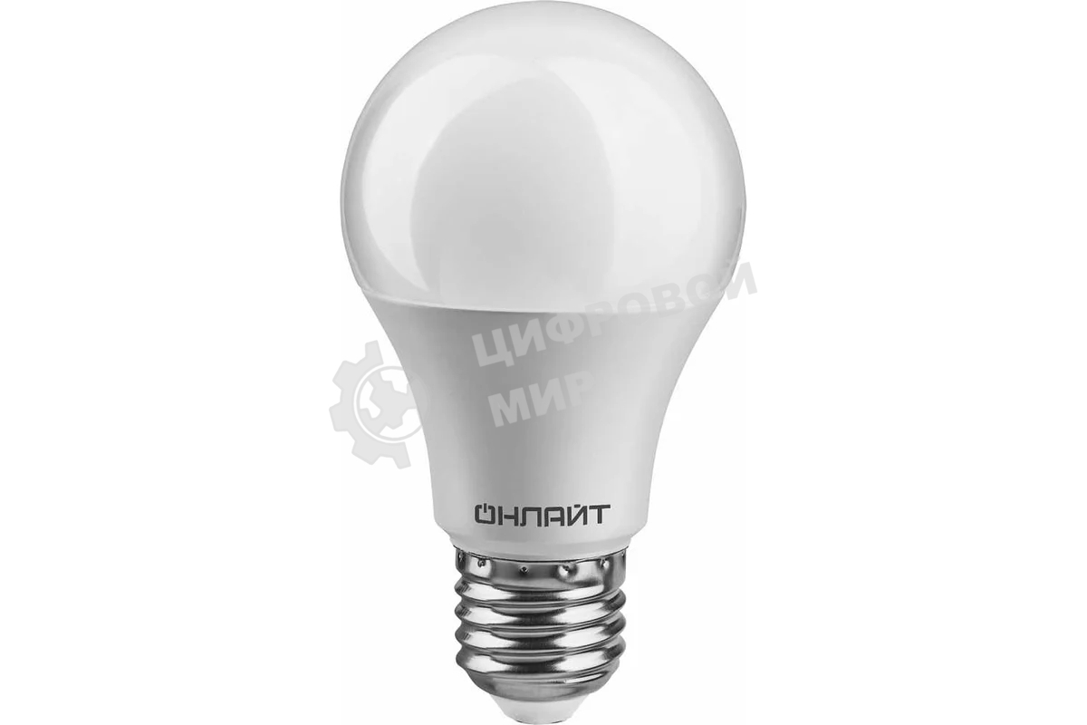 Лампа светодиодная ОНЛАЙТ 71655 OLL-A65/А60-12-230-4K-E27 12 Вт грушевидная 4000К белый E27 1000 лм 176-264В