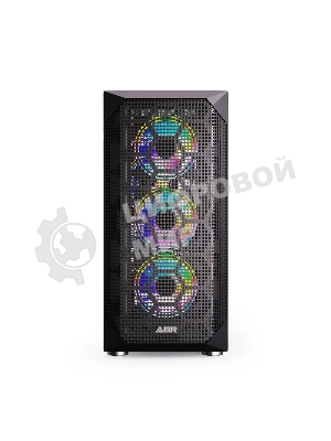 Компьютерный корпус ABR Quantum черный (1хUSB Type-C, 2хUSB 2.0, HD Audio, 4xRGb Fan, ATX, E-ATX)