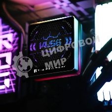 Водяное охлаждение для процессора Thermalright Grand Vision 240 (240mm, LED, Black, ARGB/Fans: 2x120mm, 80.45CFM, 29.4dBA, 2150RPM/Pump height 72.5mm, 6400RPM, Rad thickness 27mm/S: 1700, 1200, 1851, 115X, 2011, 2066, AM5, AM4)