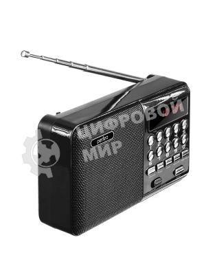 Радиоприемник цифровой Perfeo PALM FM+ 87.5-108МГц/MP3/питание USB или 18650/черный (i90-BL)