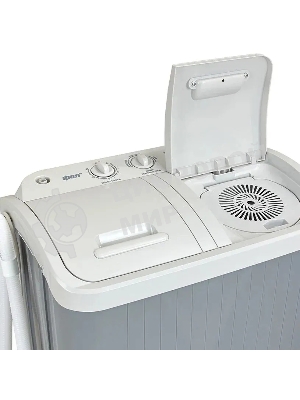 Стиральная машина Фея СМП 40 Н Серый, светло-серый, загрузка вертикальная 4 кг, 1320 об/мин, класс В