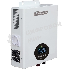 Источник бесперебойного питания ИБП POWERMAN Smart 800 HYBRID, линейно-интерактивный, 800ВА/480Вт, 165-265В, 2 евророзетки, внешняя свинцово-кислотная (AGM, GEL, FB) или LiFePO4 батарея на 12В емкостью от 55Ач (не входит в комплект поставки), ток заряда до 15А, ЖК-дисплей, навесной, 310мм х 270мм х 85мм, 6.6кг.