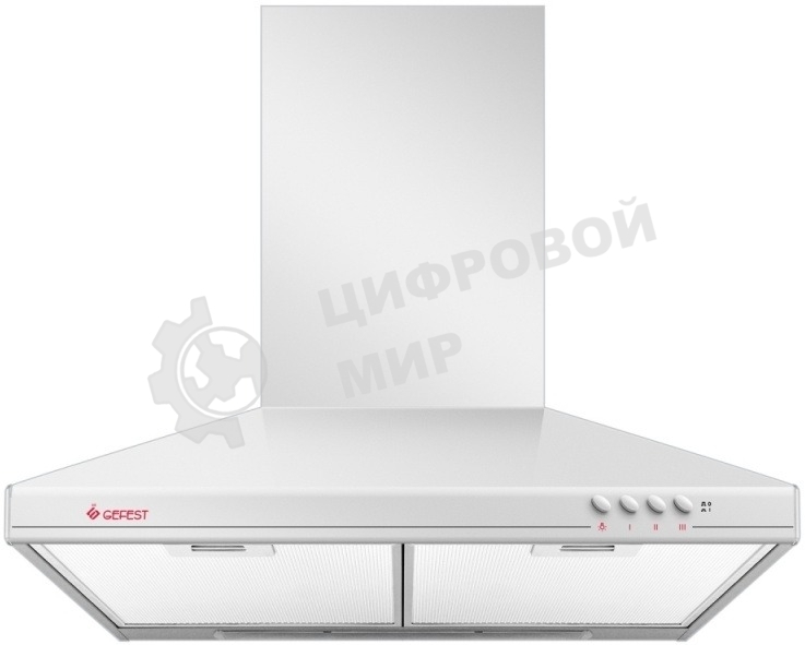 Вытяжка каминная Gefest ВО 11 К45 белый, 50 см, 300 куб. м/ч, 75 дБ