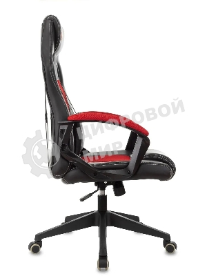 Кресло игровое Бюрократ Zombie Arena черный/красный