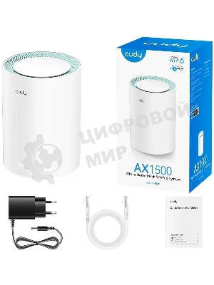 Бесшовный Mesh роутер Cudy M1500 (M1500(1-PACK)) AX1500 10/100/1000BASE-TX