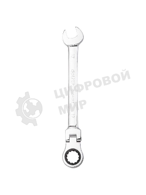 Набор комбинированных шарнирных ключей с трещоткой 8 шт Deli DL140208T Спецификация: 8,10,12,13,14,15,17,19мм. Сталь 40 Cr. Трещетка 50BV30 72Т.