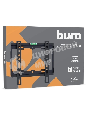 Кронштейн для телевизора Buro FX1S черный, 15