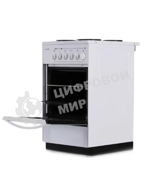 Плита электрическая Лысьва ЭП 401 СТ белый, конфорок 4 электрических, духовка 57 л, 50 см x 84 см x 60 см