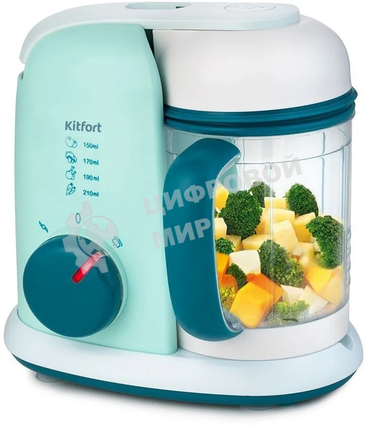 Блендер-пароварка Kitfort KT-2305 400Вт 230мл. белый/голубой