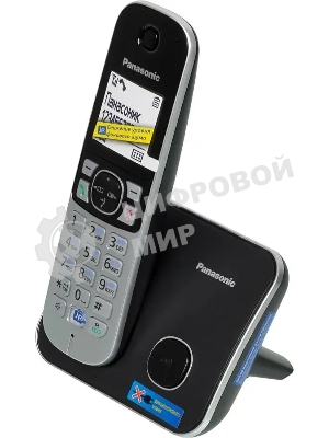 Телефон беспроводной (DECT) Panasonic KX-TG6811RUB черный Беспроводной DECT,40 мелодий,телефонный справочник 120 зап.
