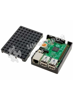 Корпус ACD RA182 black для микрокомпьютера Raspberry Pi 3 черный ABS Plastic Building Block case for Raspberry Pi 3