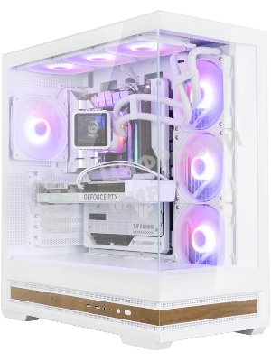 Компьютерный корпус ZALMAN P40 NAMU, ATX, белый, WINDOW, WOODEN ELEMENTS, 2xCombo(2.5” or 3.5”), 1xUSB TYPE-C, 2xUSB 3.0, SIDE 3x120мм ARGB, REAR 1x120мм ARGB