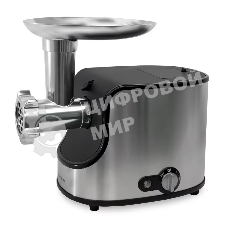 Мясорубка электрическая Samtron MG-105 серебристый , 1600 Вт, 1.6 кг/мин, реверс, защита от перегрузки, насадки - 8