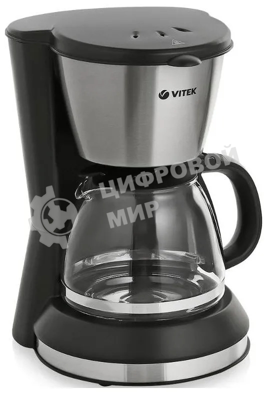 Кофеварка капельная Vitek VT-1506 ВК черный, молотый кофе, 0.7 л, 550 Вт