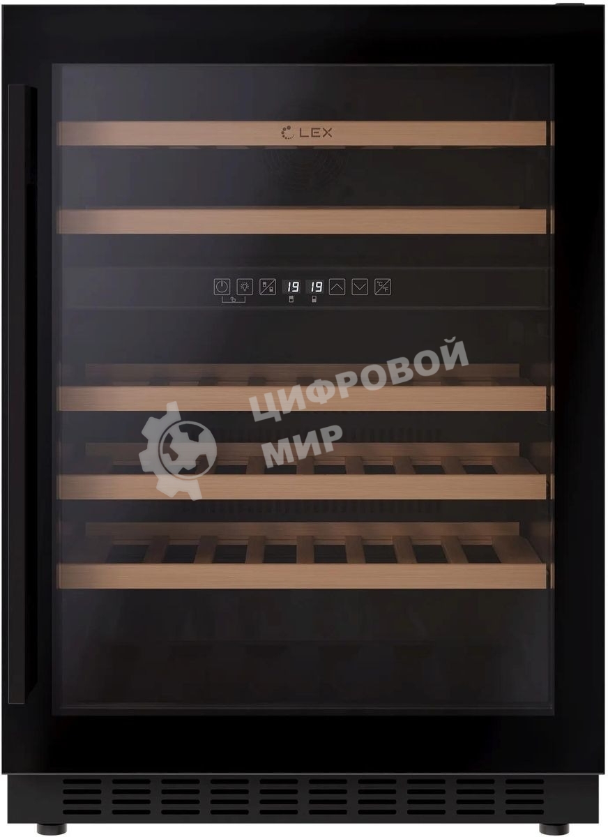 Винный шкаф LEX LWD6046BL dual zone 1-нокамерн. черный