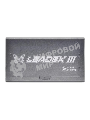 Блок питания Super Flower Power Supply Leadex III Gold SF-850F14GE(GL), 850W, ATX 3.1, 140мм, 8xSATA, 3xPCI-E(6+2), 1x12VHPWR(12+4), APFC, 80 PLUS Gold, Full Modular