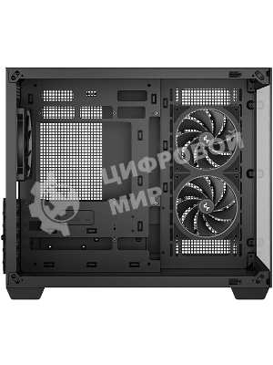 Компьютерный корпус Deepcool CG330 3F без БП, боковое окно (панорама), 3x120мм ARGB PWM вентилятора, черный, mATX