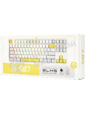 Клавиатура проводная A4Tech Bloody S87 Energy (S87 USB ENERGY WHITE) USB белый/желтый
