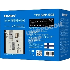 Радиоприемник SVEN SRP-505 (4 Вт, FM/AM/SW, USB, SD/microSD, Bluetooth, 1200 мА·ч)черный