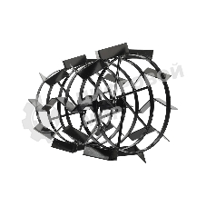 Грунтозацепы для мотоблока Patriot (д430 мм, шир200 мм шестигранник32)(пар) Грз 430.200.32 Россия