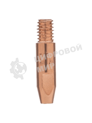 Токосъемный наконечник под проволоку Denzel 1,2 мм, М6х28, E-CU, 20 шт для MIG горелки тип 24
