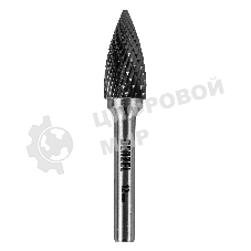 Борфреза по металлу Denzel твердосплавная, параболическая заостренная, тип-G, 12 мм