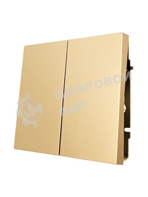 Выключатель 2-кл. СП ZIMA IP20 10А безвинт. зажим зол. LEZARD 704-3688-101QC