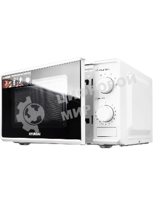 Микроволновая печь Hyundai HYM-M2044 белый, 20 л, 700 Вт, переключатели - поворотный механизм