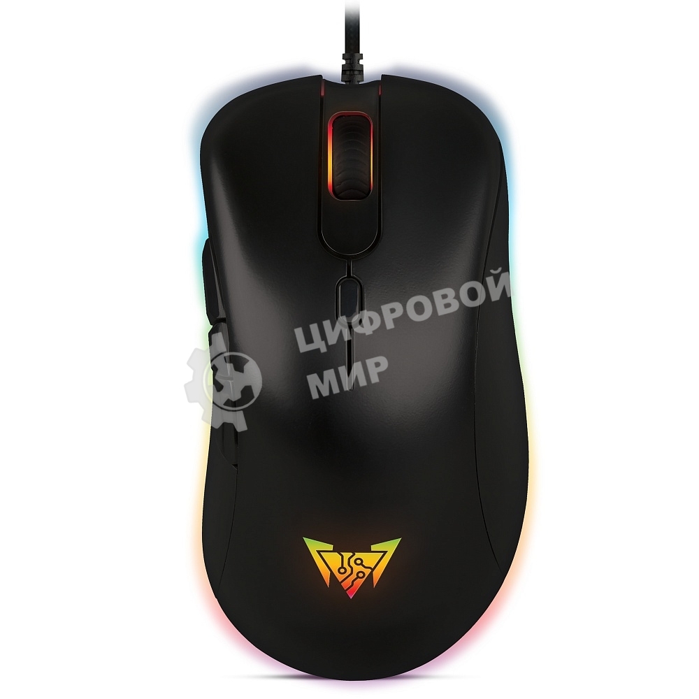 Мышь проводная Crown CMGM-904 черный, 7000 dpi, USB, кнопки - 7