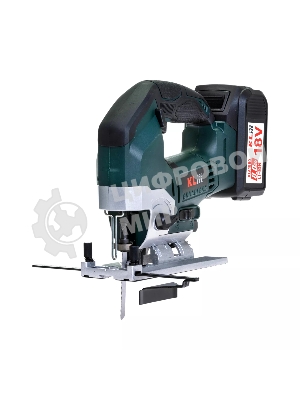 Лобзик электрический профессиональный бесщеточный KLPRO KLDT18B-80 (18В, Li-ion-2шт, 8.0А·ч, патрубок для пылесоса, полотна (дерево/металл, З/У-4А, кейс)