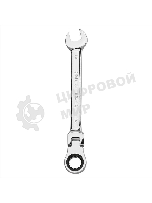 Набор комбинированных шарнирных ключей с трещоткой 8 шт Deli DL140208T Спецификация: 8,10,12,13,14,15,17,19мм. Сталь 40 Cr. Трещетка 50BV30 72Т.