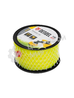 Леска для триммера Denzel витой квадрат, 2,7мм х 196м, на DIN катушке FLEX CORD