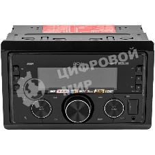 Автомагнитола ACV ADX-211BM, 2 DIN, Bluetooth, USB Type-A, AUX, пульт ДУ