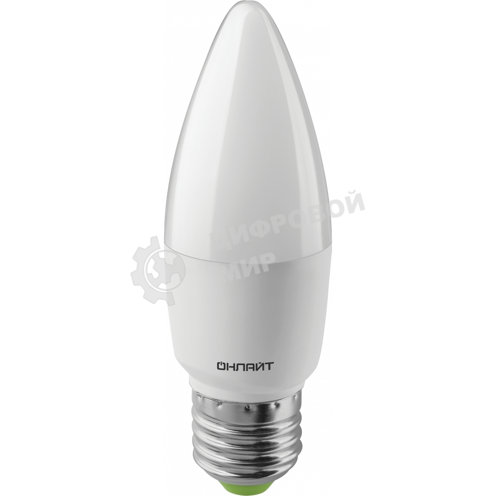Лампа светодиодная ОНЛАЙТ 61959 OLL-C37-10-230-2.7K-E27-FR