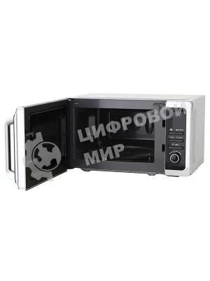 Микроволновая печь Sharp R-2852RSL серебристый, 20 л, 800 Вт, переключатели - кнопки, поворотный механизм