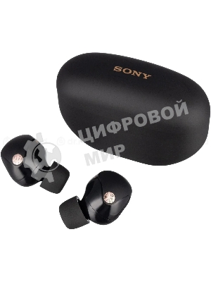 Наушники TWS Sony WF-1000XM5 черный, внутриканальные, Bluetooth, активное шумоподавление, беспроводная зарядка, до 8 ч
