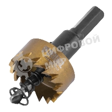 Коронка по металлу Denzel HSS, 28 мм, нитридтитановое покрытие