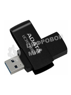Флешка USB ADATA UC310 (UC310-128G-RBK), 128Gb, USB 3.2 Gen 1, R/W 100/30, черный