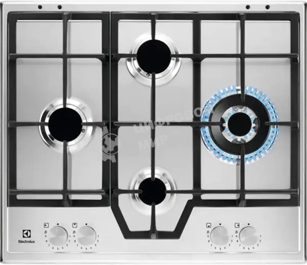 Газовая варочная поверхность Electrolux KGS64562SX независимая, нержавеющая сталь