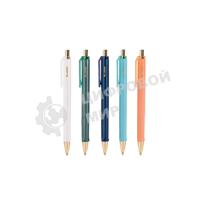 Ручка гелевая автоматическая Deli Nusign NS557 ассорти, черные чернила, линия 0.5мм