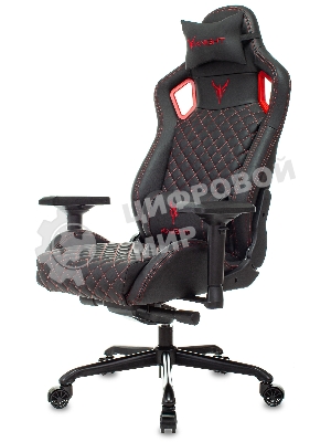 Кресло игровое Knight TITAN черный/красный ромбик эко.кожа с подголов. крестовина металл