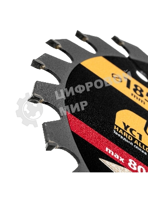 Пильный диск по дереву с гвоздями Denzel ф185 х 20 мм, 24 зубов 733937