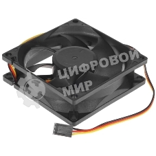 Вентилятор для корпуса Gembird 80x80x25, гидрод., тихий, 3 pin/4pin Molex, провод 30 см