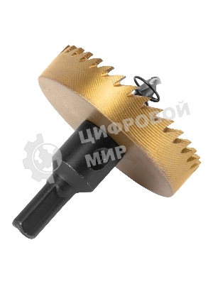 Коронка по металлу Denzel HSS, 60 мм, нитридтитановое покрытие