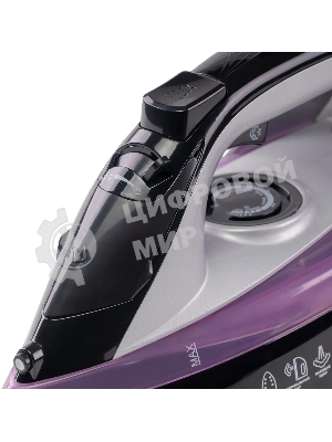 Утюг Galaxy Line GL 6128 фиолетовый/черный, 2200 Вт, 30 г/мин, 140 г/мин, 150 мл
