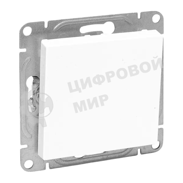 Механизм выключателя EKF UP1-SWW-11 одноклавишный, проходной, белый Эпика